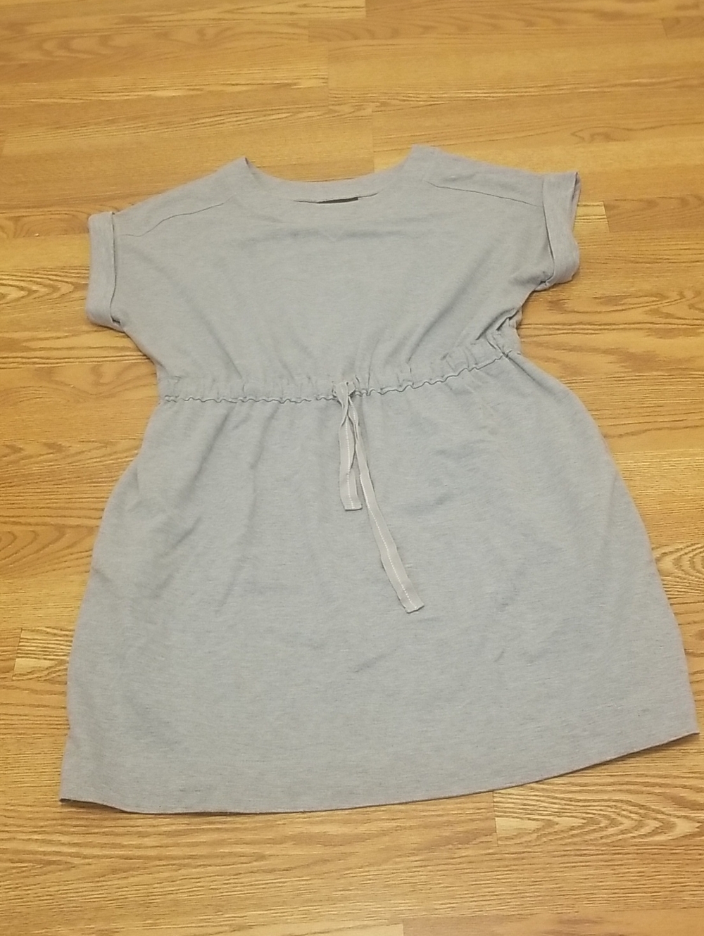Lane Bryant Light Heather Gray Casual Drawstring Waist Dress